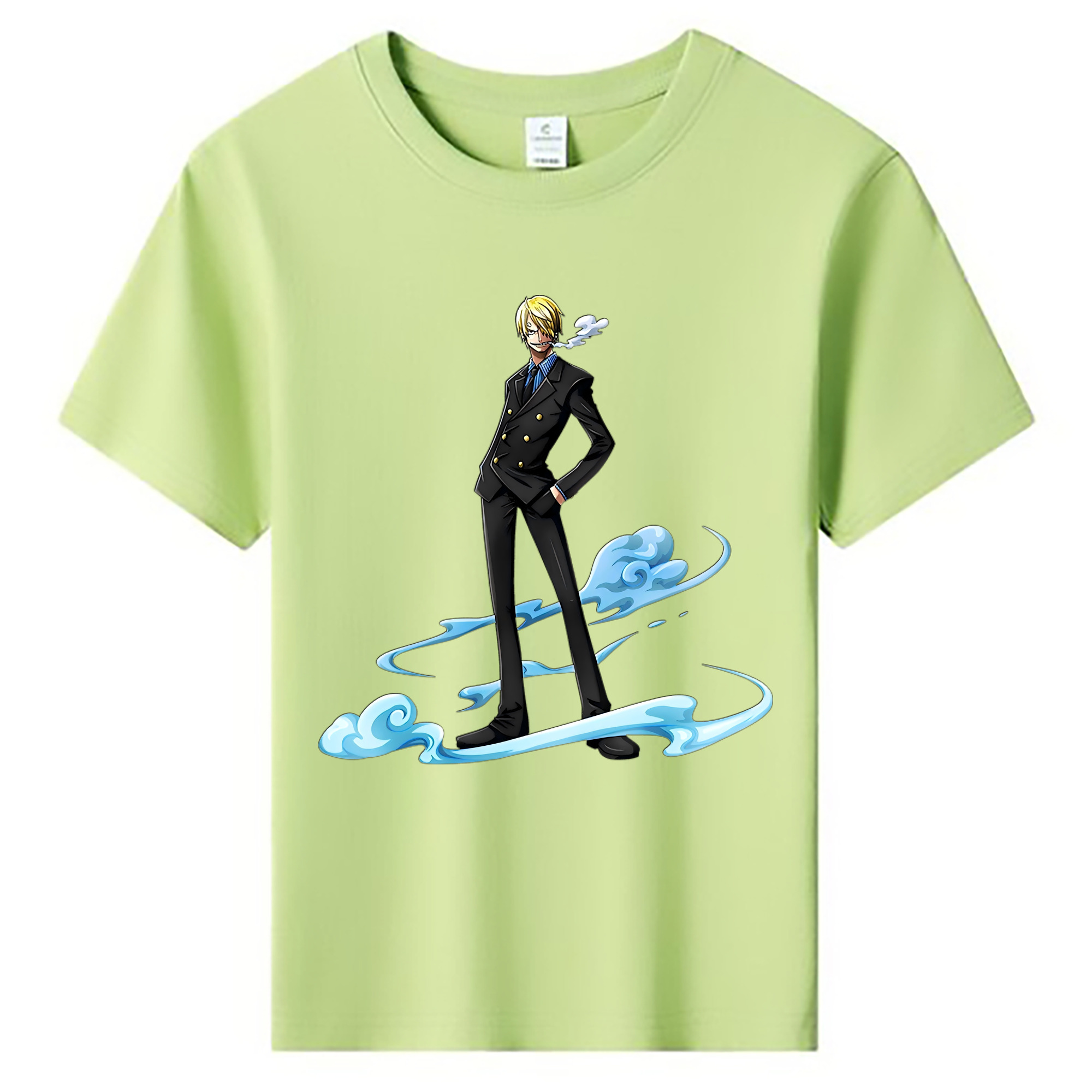 （画像用） ワンピース サンジ ONE PIECE Sanji 綿100％キッズTシャツ（フロントプリント）